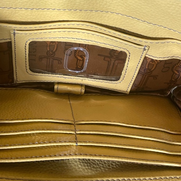 Tignanello Leather Yellow Crossbody purse - Picture 5 of 11